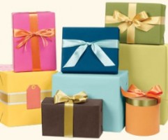 Gift wrapped packages