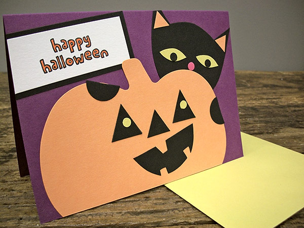 How to Happy Jack Spooky Cat Halloween Card Paper Source Blog