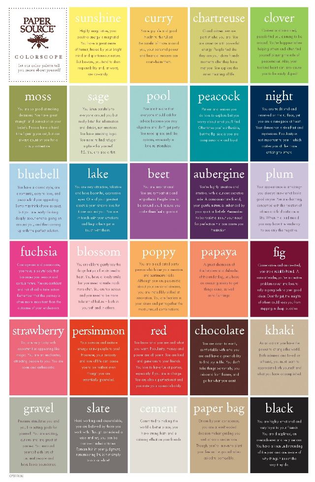 Introducing our 2012 Colorscope Readings - Paper Source Blog