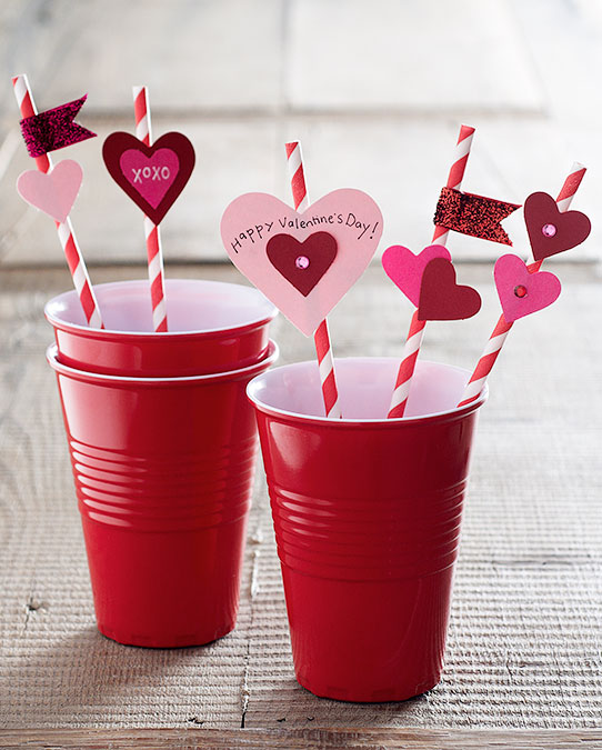 Decorate Your Own Valentine Straws