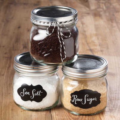 jars with labels