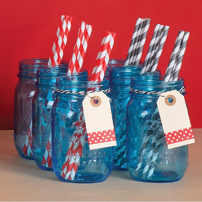 jars with straws