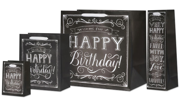 Happy Birthday Chalk Gift Bags