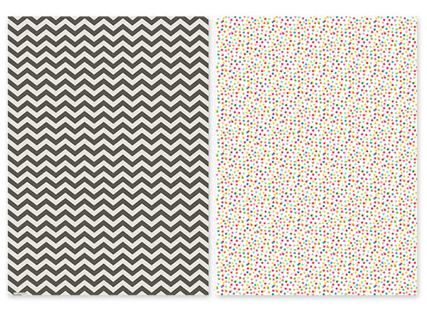 Chevron Gift Wrap and Dots Gift Wrap