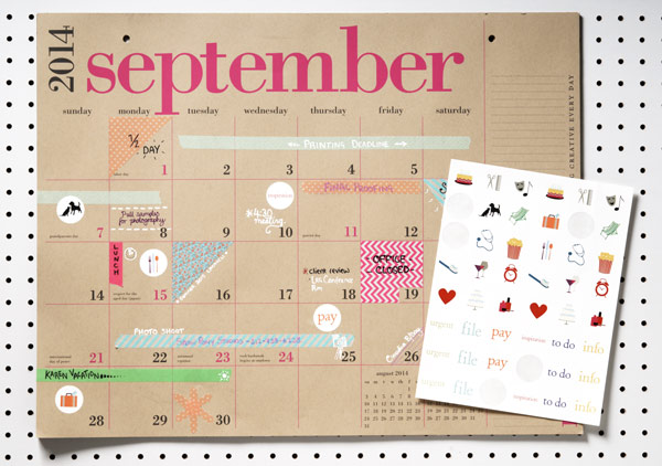Paper Source Calendar Stickers Template