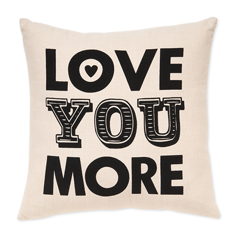 I love you more pillow
