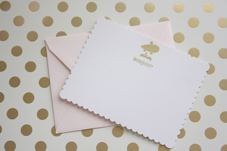 scalloped stationery and envelope