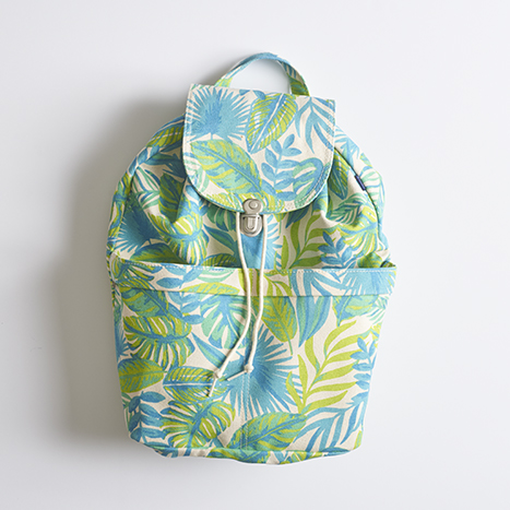 tropical leaves backpack